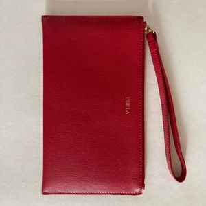 Furla Red Leather Envelope clutch